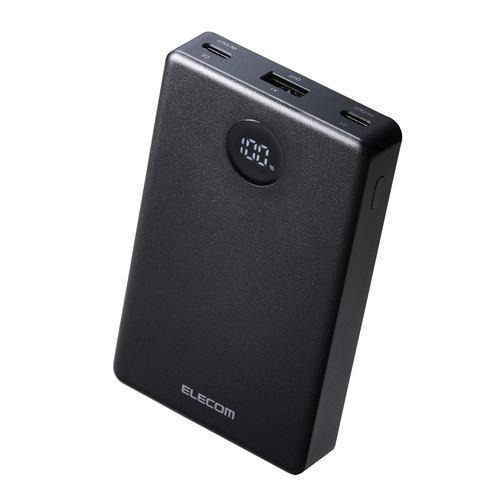 エレコム DE-C86-10000BK モバイルバッテリー 10000mAh 35W PSE適合 半固体リチウム スマホ Switch 対応 LED