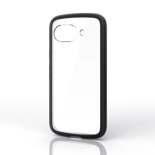 エレコム PM-P261TSLFCKBK Google Pixel 10a ケース ハイブリッド カバー ストラップホールシート付 ブラック