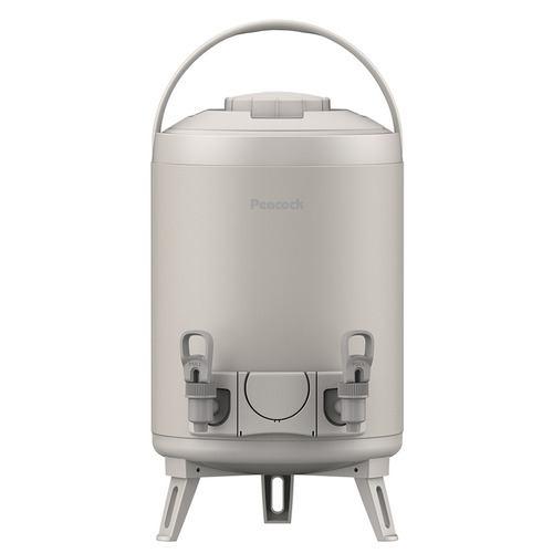 ピーコック INP-W100 アルミ製キーパー(ダブルコックタイプ) 2つのコックから同時に注水 容量9.5L ライトグレー