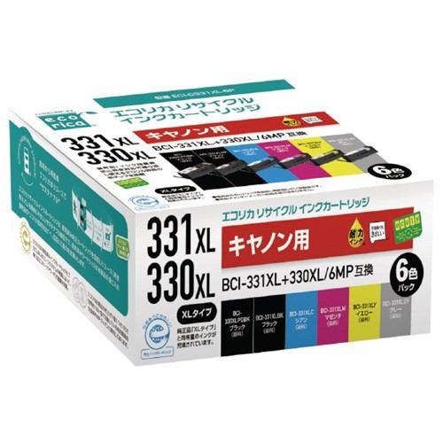 エコリカ ECI-C331XL-6P エコリカ CANON BCI-331XL+330XL/6MP 互換 リサイクル インク カートリッジ 6色パッ
