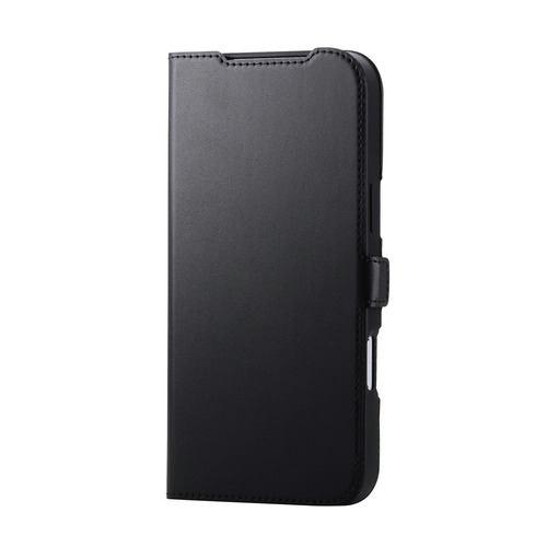 エレコム PM-A25DPLFY3BK iPhone 17 Pro Max ケース レザー カバー 手帳型 マグネット フラップ ブラック