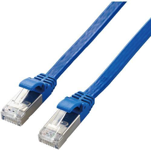 エレコム LD-TWSF/BU2 LANケーブル CAT7準拠 フラット 2.0m ブルー