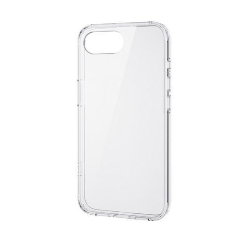 エレコム PM-A25SHVCKCR iPhone 16e ハイブリッドケース メタルステッカー付