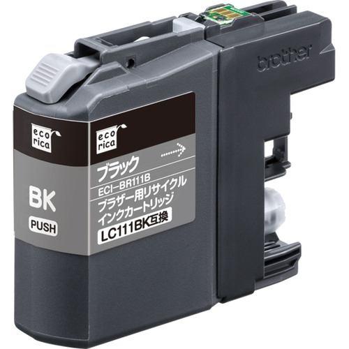 エレコム ECI-BR12B-2P エコリカインク BROTHER LC12BK-2PK BK2個パック ブラック