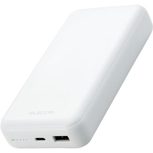 エレコム DE-C34-20000WH モバイルバッテリー 20000mAh USB Power Delivery準拠 20W USB-A出力1ポー