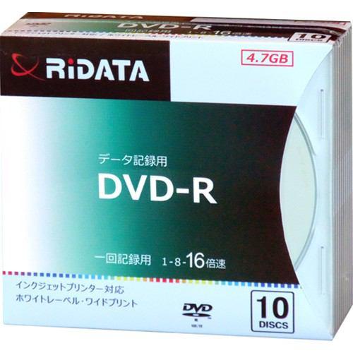 RiDATA データ用DVD-R 5mmスリムケース10枚入 D-R16X47G.PW10P SC B