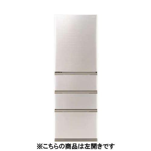 AQUA 冷蔵庫 362L 左開き 4ドア 幅60cm スタイリッシュデザイン 真ん中冷凍室 省エネ設計 AQR-S36AL(N) ゴールド系