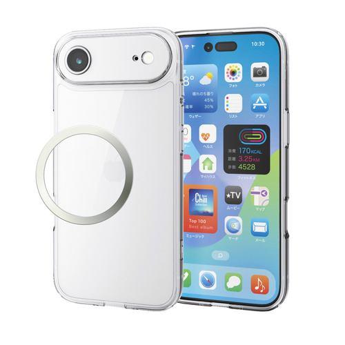 エレコム PM-A25BHVCKKCR iPhone Air ケース 磁気吸着対応メタルステッカー付 極限保護 クリア