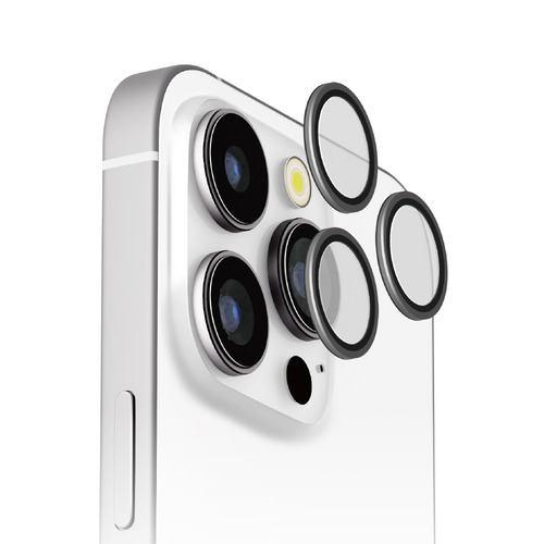 PGA PG-24BCLG19BK iPhone 16 Pro/16 Pro Max用 カメラレンズプロテクター [ブラック] Premium St