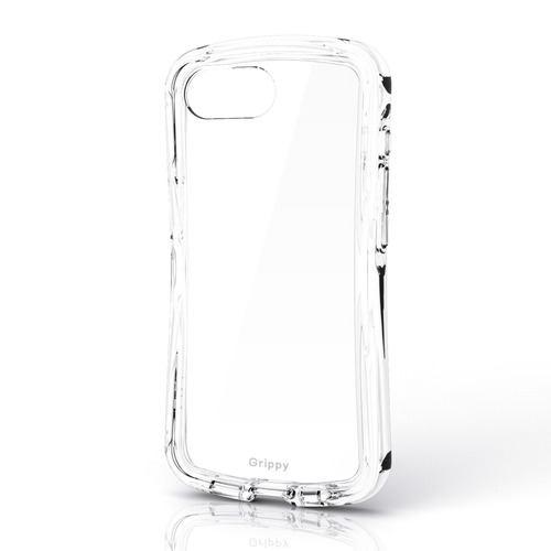 エレコム PM-A26SGRPACR iPhone 17e/16e Grippy ハイブリッドケース オールクリア メタルステッカー付