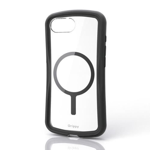 エレコム PM-A26SGRPFMBK iPhone 17e/16e Grippy ハイブリッドケース フレームカラー MAGKEEP