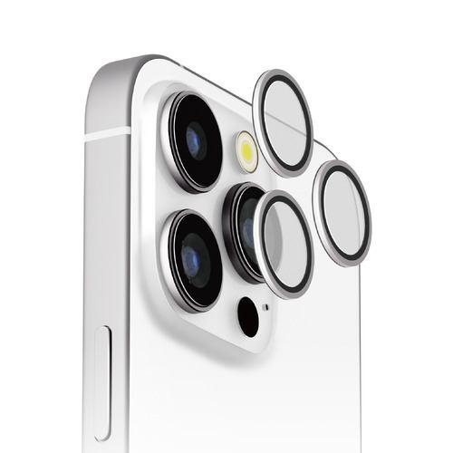 PGA PG-24BCLG20SV iPhone 16 Pro/16 Pro Max用 カメラレンズプロテクター [シルバー] Premium St