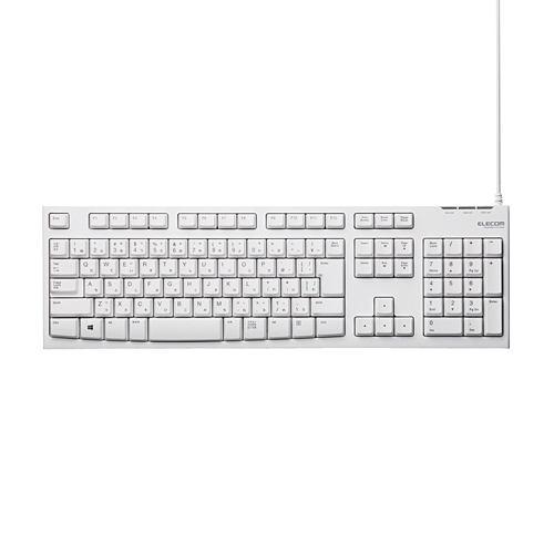 エレコム TK-FCM064WH/RS USB/PS2接続 スタンダードキーボード ホワイト