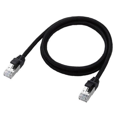 エレコム LD-OCM/BK10 LANケーブル CAT8 1m 爪折れ防止 40Gbps/2000MHzブラック