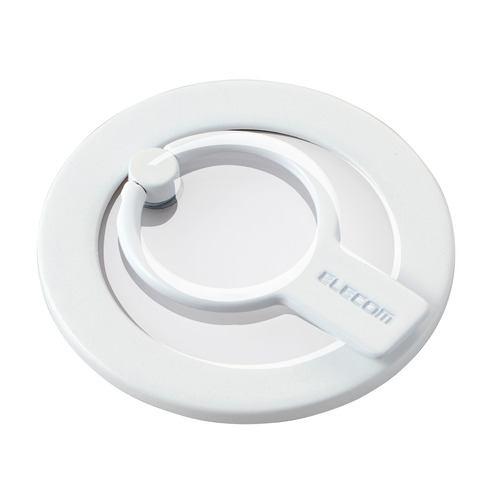 エレコム P-STRMKHICRWH マグネットスマホリング 2WAY MagSafe 対応 iPhone対応 ホワイト