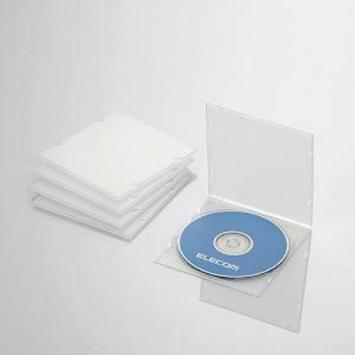 エレコム CCD-JPCS5CR Blu-ray/DVD/CDケース(スリム/PP/1枚収納/5パック) クリア
