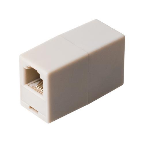 ミヨシ DA-40/WH 6極4芯対応 電話機コード延長アダプタ ホワイト
