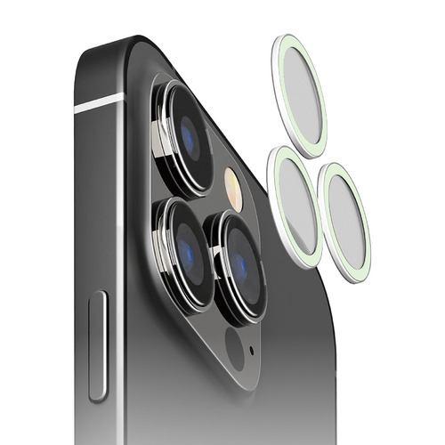 PGA PG-23BCLG25WH iPhone15Pro iPhone15ProMax カメラレンズプロテクター Premium Style 蓄光