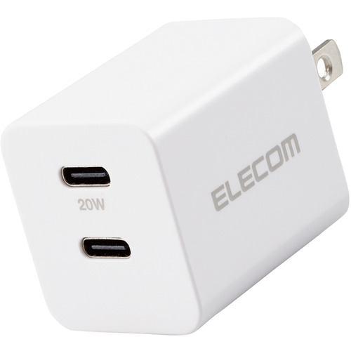 エレコム MPA-ACCP35WH USB Type-C 充電器 PD 対応 最大出力20W タイプC ×2 ホワイト MPAACCP35WH