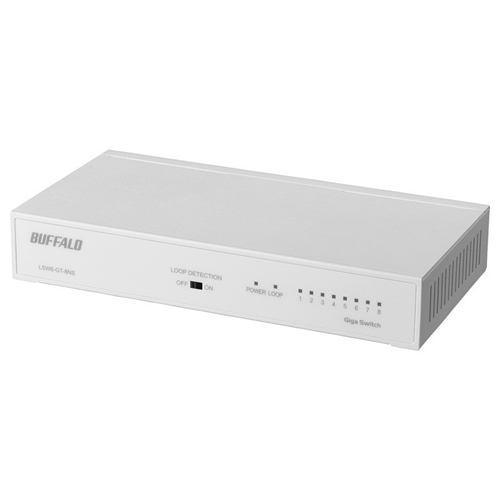 バッファロー LSW6-GT-8NS/WH Giga対応 スイッチングハブ 8ポート ホワイト
