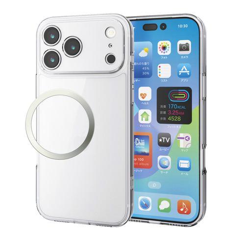 エレコム PM-A25DHVCKKCR iPhone 17 Pro Max ケース 磁気吸着対応メタルステッカー付 極限保護 クリア