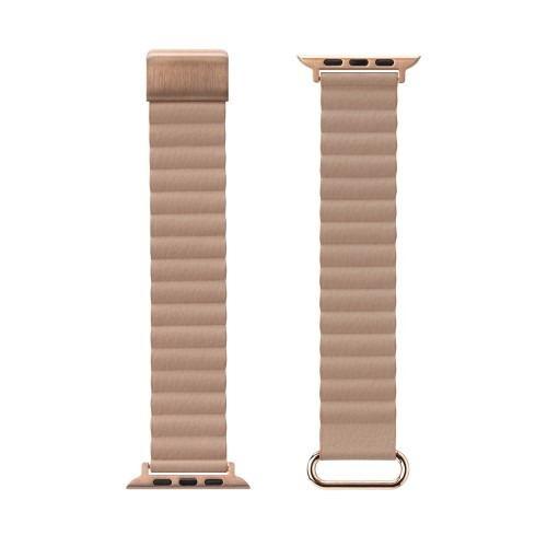 PGA PG-AW41MG03BE Apple Watch 41/40/38mm用 PUレザーマグネットバンド ベージュ