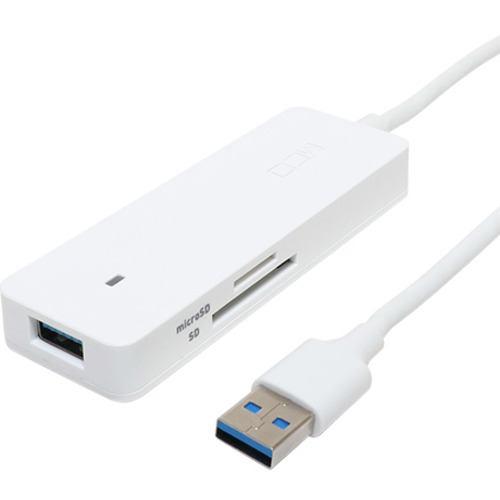 ミヨシ USH-10G2A/WH USBハブ USB3.2 Gen2対応 USB Aタイプ カードリーダー付 USH10G2A/WH