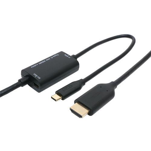 ミヨシ USD-PFH30/BK USB PD対応 USB Type-C HDMI変換ケーブル 3m ブラック