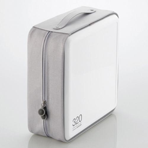 ケース エレコム CD DVD CCD-H320WH CD/DVDファスナーケース 320枚収納 ホワイト