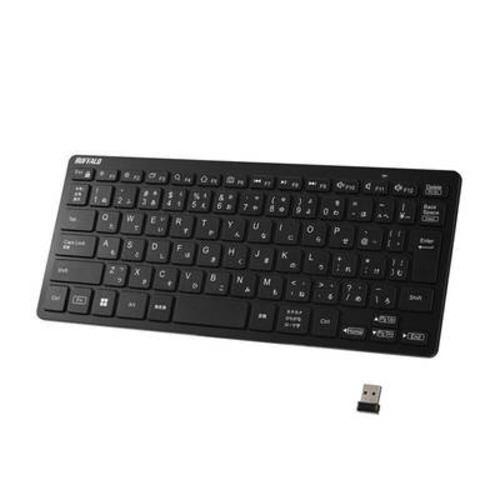 BUFFALO BSKBW350BK ワイヤレスキーボード テンキーレス 日本語配列 ブラック