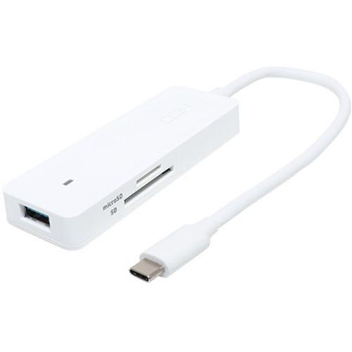 ミヨシ USH-10G2C/WH USBハブ USB3.2 Gen2対応 USB Type-C カードリーダー付 USH10G2C/WH