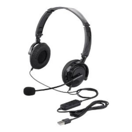 ヘッドセット バッファロー BSHSUH13BK 両耳ヘッドバンド式ヘッドセット USB接続/折りたたみタイプ ブラック