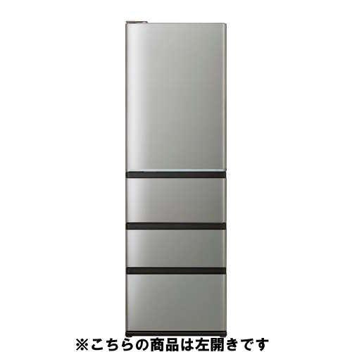 AQUA 冷蔵庫 458L 左開き 4ドア 幅59.5cm 大容量冷凍室 見える野菜室 AQR-V46AL(S) チタンシルバー
