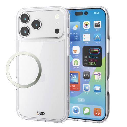 エレコム PM-A25DD3OTCR iPhone 17 Pro Max ケース D3O 磁気吸着対応メタルステッカー付 クリア