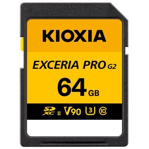 KIOXIA KSDXU-B064G SDXCカード 64GB Class10 UHS-II UHSスピードクラスU3 ビデオスピードクラスV90