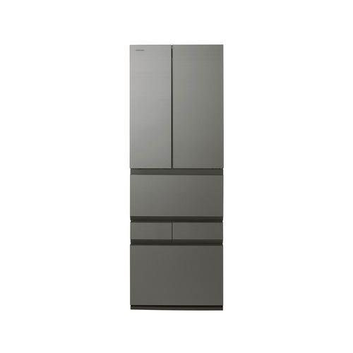 東芝 冷蔵庫 487L 観音開き 6ドア 幅65cm 摘みたて野菜室 3段冷凍室 Deliチルド GR-A490XFS(TH) グレー系