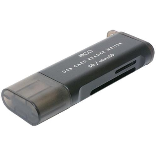 ミヨシ USR-ASD4/BK SDカードリーダ・ライタ USB3.2Gen1対応 USB-A コンパクト ブラック USRASD4/BK