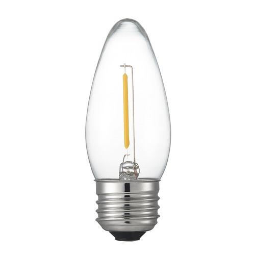 ヤザワ LDC1LG36C2 フィラメントLED 10W C36 シャンデリア形 E26 クリア