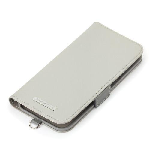PGA PG-25KFP05GY iPhone 16e用 フリップカバー サフィアーノ調 グレー