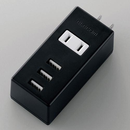 エレコム MOT-U05-2132BK モバイルUSBタップ(縦向き) ブラック