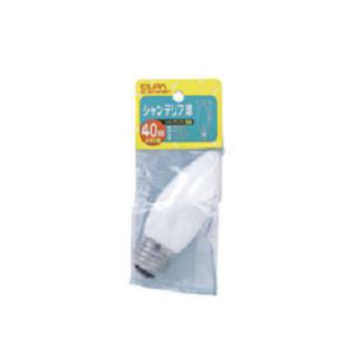 ELPA G-61H(W) カラーシャンデリア球 40W E26 ホワイト