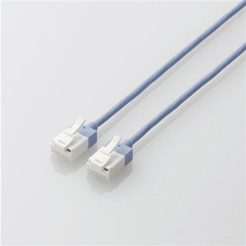 エレコム LD-GPASST/BU20 ツメ折れ防止スーパースリムLANケーブル Cat6A準拠 2.0m