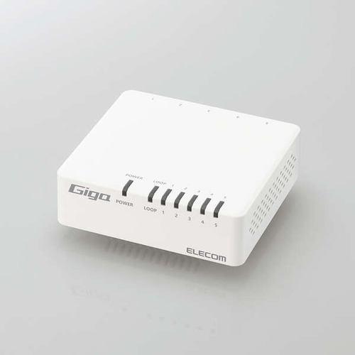 エレコム EHC-G05PA4-JW Giga対応5ポートスイッチ(プラ筐体/ACアダプター) EHCG05PA4JW