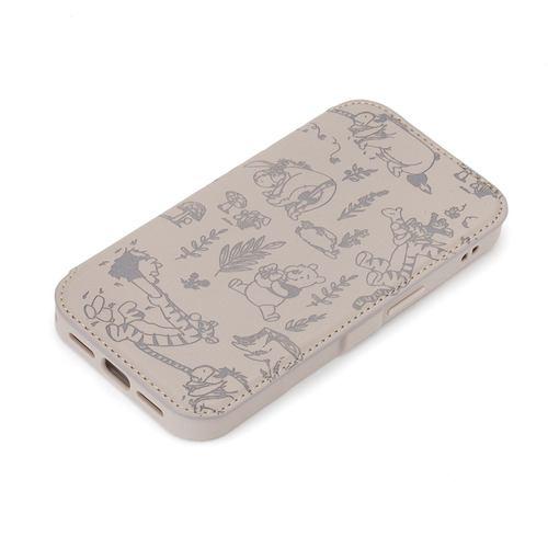 PGA PG-D25KGF03POO iPhone 16e用 ガラスフリップケース くまのプーさん