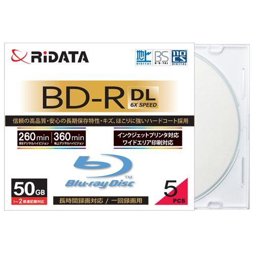 RiDATA 録画用BD-R(DL) 5枚パック (スリムケース) BDR260PW6X5PSCA