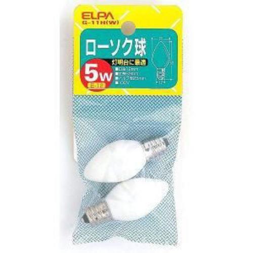 ELPA G-11HW ローソク球白