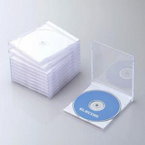 エレコム CCD-JSCN10WH Blu-ray/DVD/CDケース(標準/PS/1枚収納/10パック) ホワイト