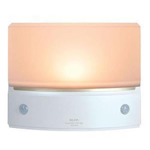 朝日電器 HLH-1203(PW) エルパ(ELPA)LEDナイトライト「もてなしのあかり」( 3W / 電球色 / 据置き・薄型 )パールホワイト