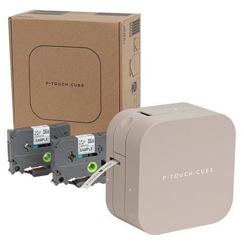 ブラザー PT-P300BTLT ラベルライター ピータッチ キューブ スマホ専用 TZeテープ ラテ