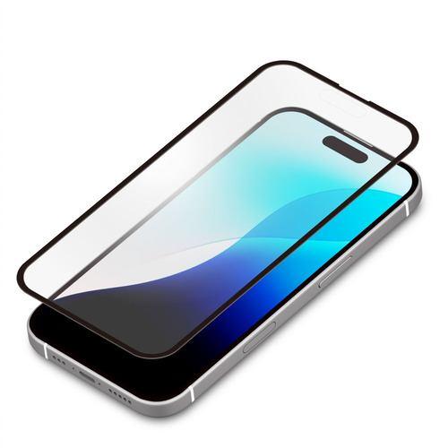 PGA PG-24DGLF04AR iPhone 16 Pro Max用 液晶全面保護ガラス 角割れ防止PETフレーム [動画特化/高透明] Pre